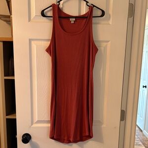 Rust colored women’s dress